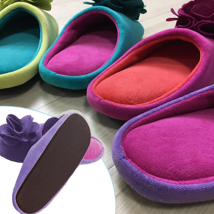 Senko Japan Green Rose Slippers with Memory Foam Sole - Size 24.5cm-Kiichin - The #1 Place for Japanese Goods in Your Hand!