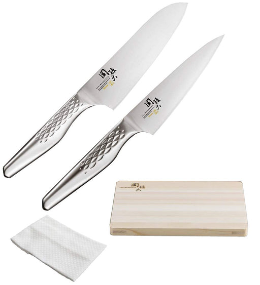 Kai Seki Magoroku Takumi So Santoku 165Mm+120Mm+Board+Cloth (AB-5156 AB-5163 AP-5222)-Kiichin - The #1 Place for Japanese Goods in Your Hand!