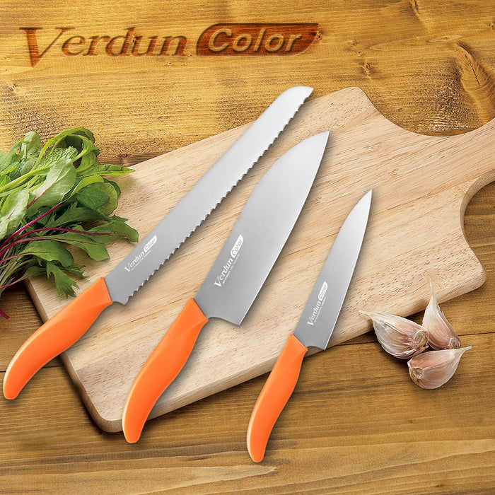 Shimomura Kougyou Bread Knife 220mm Orange VCN-07O Japan Molybdenum Vanadium Steel Dishwasher Safe-Kiichin - The #1 Place for Japanese Goods in Your Hand!