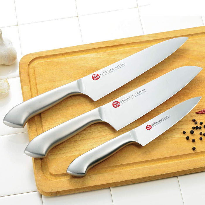 Shimomura Kogyo Santoku/Gyuto/Petty Knife Set 3pcs KZ-CJB3S-Kiichin - The #1 Place for Japanese Goods in Your Hand!