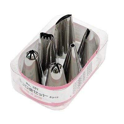 Shimotori Stainless Steel Pastry Decorating Tips - Set of 6-Kiichin - The #1 Place for Japanese Goods in Your Hand!