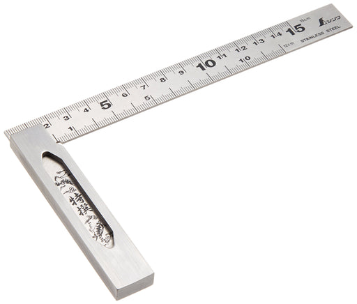 Shinwa Measurement 62009 15cm Stainless Steel Square Scale - Made in Japan-Kiichin - The #1 Place for Japanese Goods in Your Hand!