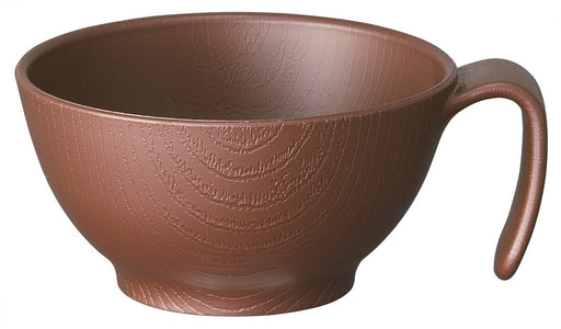 Skater Wood Grain Soup Bowl 340ml w/Handle Brown Japan NBLs2H-A-Kiichin - The #1 Place for Japanese Goods in Your Hand!