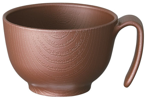 Skater Brown Woodgrain Tea Bowl 370ml w/Handle NBLs1H Made in Japan-Kiichin - The #1 Place for Japanese Goods in Your Hand!