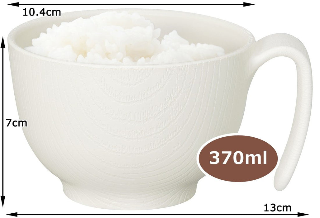 Skater Woodgrain Tea Bowl 370ml w/ Handle Cream Japan NBL1H-Kiichin - The #1 Place for Japanese Goods in Your Hand!