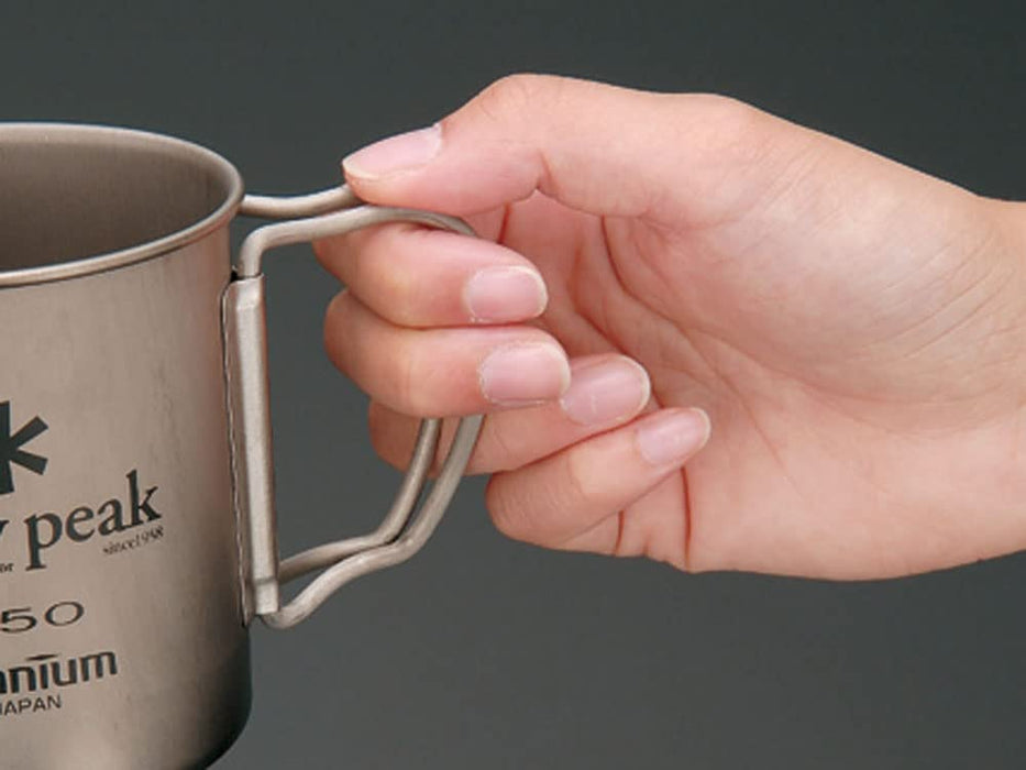 Snow Peak Titanium Double Mug 300Ml with Folding Handle - Japan's Top Priority-Kiichin - The #1 Place for Japanese Goods in Your Hand!