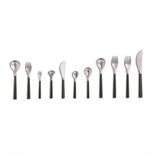 Nihon Yoshokki Japan Sori Yanagi Black Handle Pastry Fork - 12.7Cm-Kiichin - The #1 Place for Japanese Goods in Your Hand!