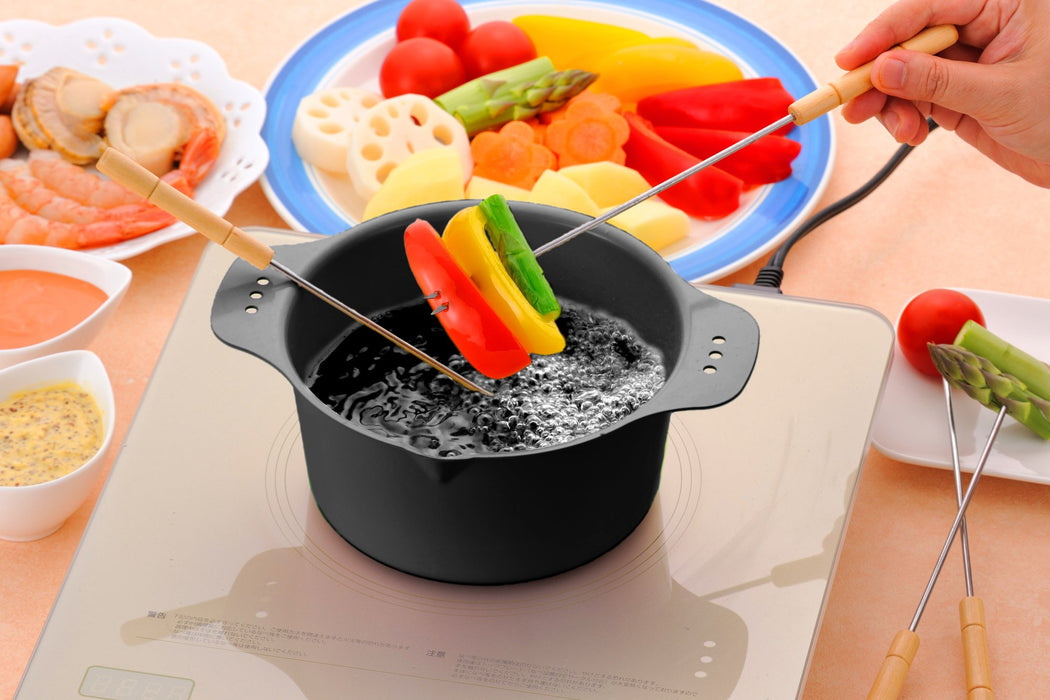 Sugiyama Metal Japan Tempura Pot - Compact and Stylish Gray Cookware-Kiichin - The #1 Place for Japanese Goods in Your Hand!