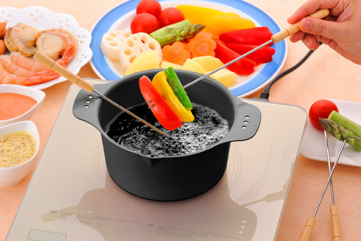 Sugiyama Metal Japan Tempura Pot - Compact and Stylish Gray Cookware-Kiichin - The #1 Place for Japanese Goods in Your Hand!