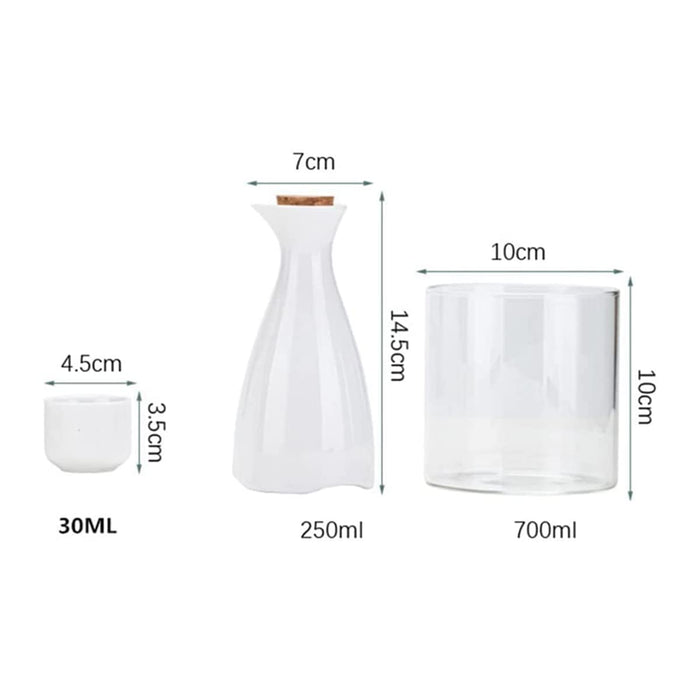 Sxrc 9-Piece Japanese Sake Set - Warming Bowl, Tokkuri, 6 Cups, Tray, Whiskey Bottle Barware-Kiichin - The #1 Place for Japanese Goods in Your Hand!