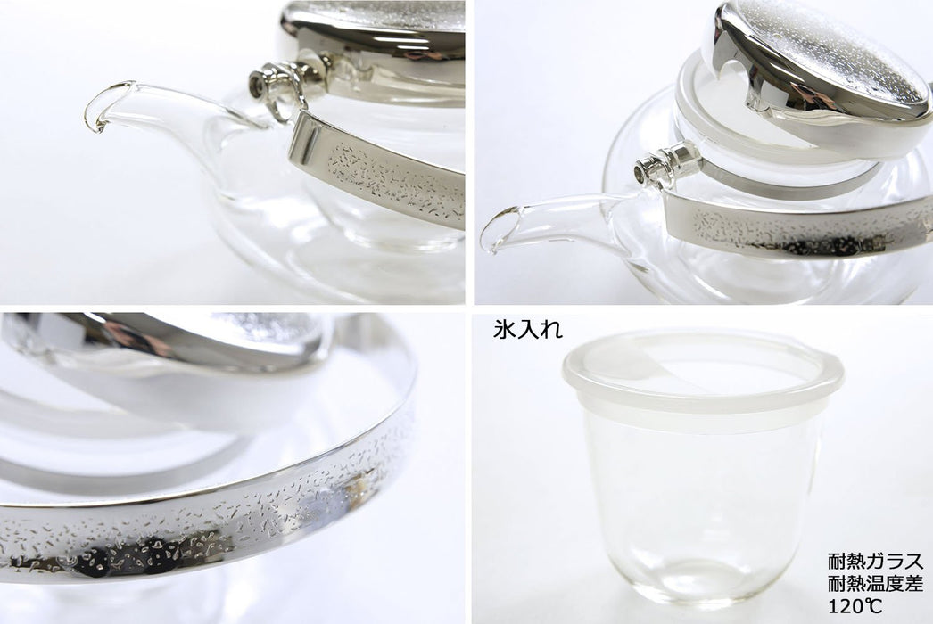 Toyo Sasaki Glass Jirori Cold Sake Vessels - 3Pc Set (360Ml 100Ml)-Kiichin - The #1 Place for Japanese Goods in Your Hand!
