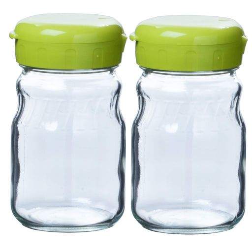 Toyo Sasaki Glass 2-Way Pot 485ml Olive Green - Made in Japan (2 Pieces)-Kiichin - The #1 Place for Japanese Goods in Your Hand!