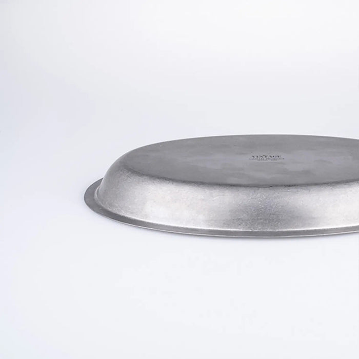 Aoyoshi Vintage Inox Stainless Steel Oval Bowl - 255mm, Made in Japan-Kiichin - The #1 Place for Japanese Goods in Your Hand!