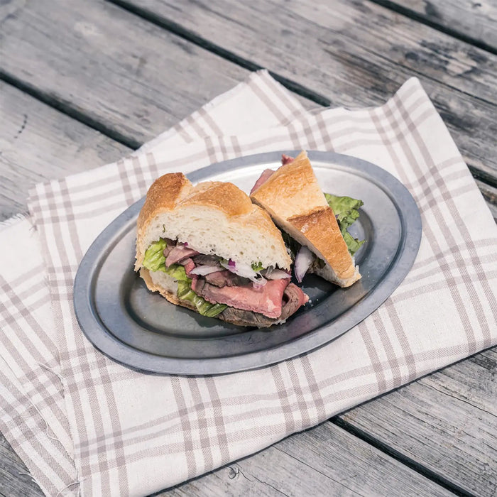 Aoyoshi Japan Vintage Inox Stainless Steel Oval Plate - 268mm-Kiichin - The #1 Place for Japanese Goods in Your Hand!