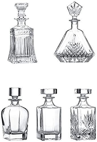 Dtkmkj Crystal Glass Whiskey Decanter Set with Glass Closure - Color E-Kiichin - The #1 Place for Japanese Goods in Your Hand!