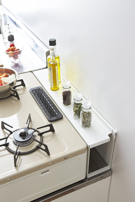Yamazaki Industrial 3487 Stove Gap Rack - White, 58x11x19.5cm-Kiichin - The #1 Place for Japanese Goods in Your Hand!