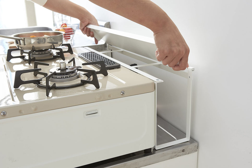 Yamazaki Industrial 3487 Stove Gap Rack - White, 58x11x19.5cm-Kiichin - The #1 Place for Japanese Goods in Your Hand!