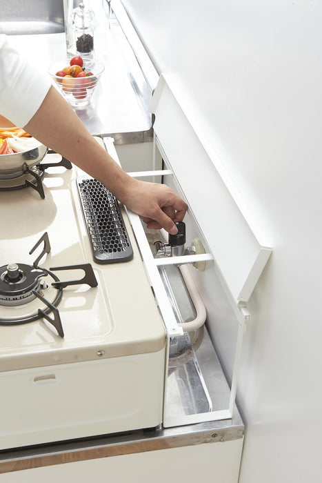 Yamazaki Industrial 3487 Stove Gap Rack - White, 58x11x19.5cm-Kiichin - The #1 Place for Japanese Goods in Your Hand!