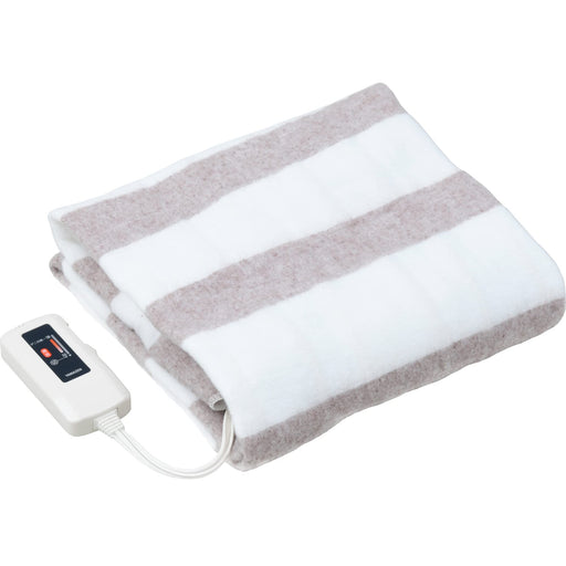 Yamazen Electric Blanket 130X80Cm - Washable Mite Extermination - YMS-16 White/Beige-Kiichin - The #1 Place for Japanese Goods in Your Hand!