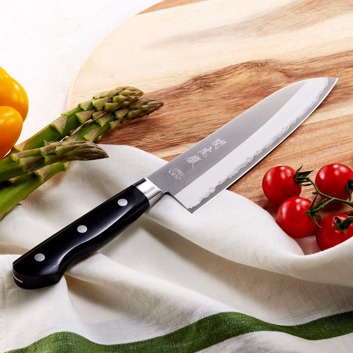 Yasuda Hamono Gold No.10 Santoku Knife YG300 180mm w/Guard-Kiichin - The #1 Place for Japanese Goods in Your Hand!