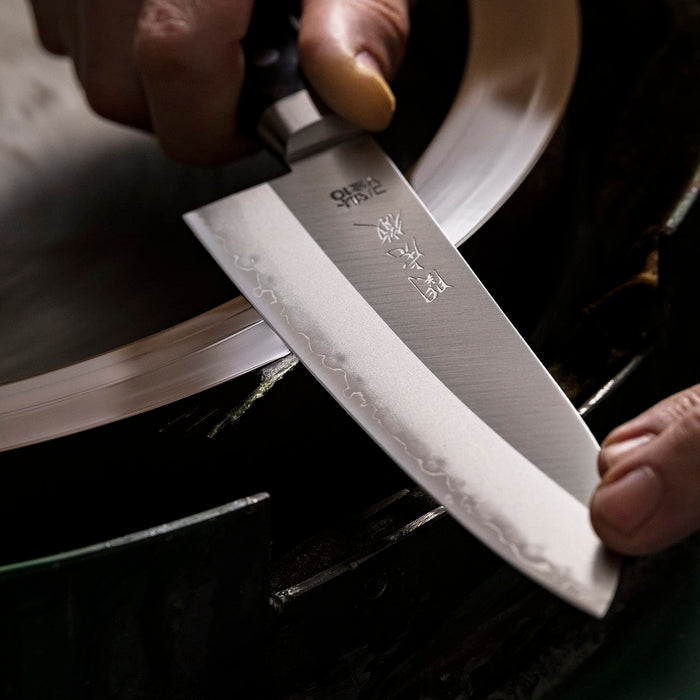 Yasuda Hamono Gold No.10 Santoku Knife YG300 180mm w/Guard-Kiichin - The #1 Place for Japanese Goods in Your Hand!