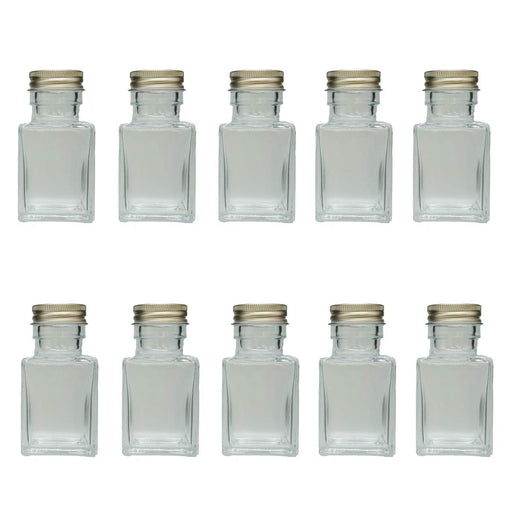 Yokohama Herbarium 2nd Store Square 50ml Bottle Set of 10 with Caps & Guide-Kiichin - The #1 Place for Japanese Goods in Your Hand!