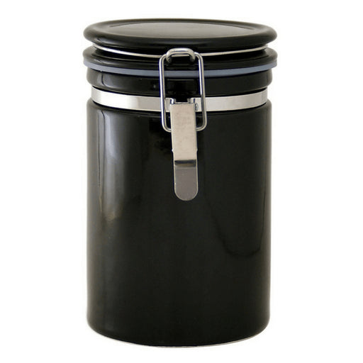 Zero Japan Mino Ware Ceramic Coffee Canister 150/200 Black - Coffee 200 (Height 160mm)-Kiichin - The #1 Place for Japanese Goods in Your Hand!