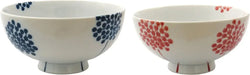 24to3 Nishitomi Ceramic Hasami Ware Tenryu Flower Rice Bowl - 2-Piece Set - 4534891455534