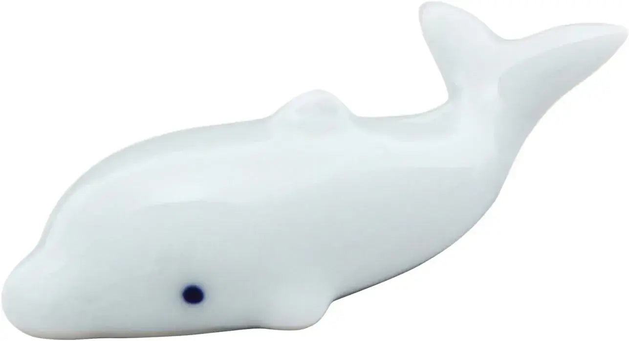 24to3 Nishitomi Ceramics Arita Dolphin Chopstick Rest Porcelain - White - 4534891467681