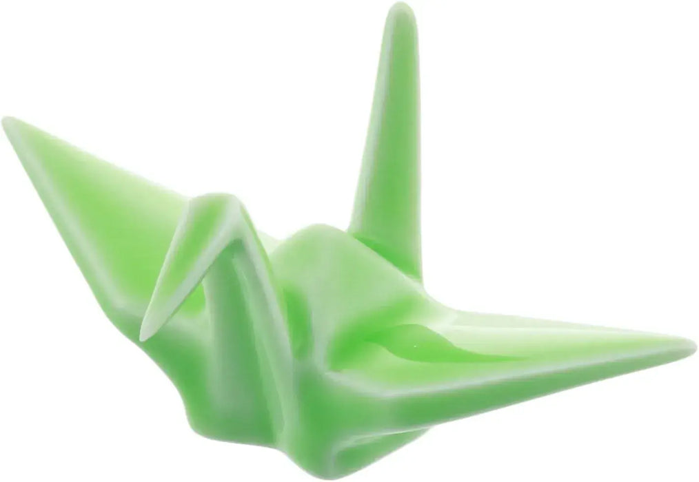24to3 Nishitomi Ceramics Arita Porcelain Chopstick Rest Origami Crane Green