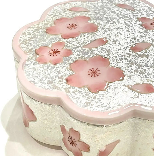 24to3 Nishitomi Ceramics Arita Pottery Bonbonniere Container Pink Lid