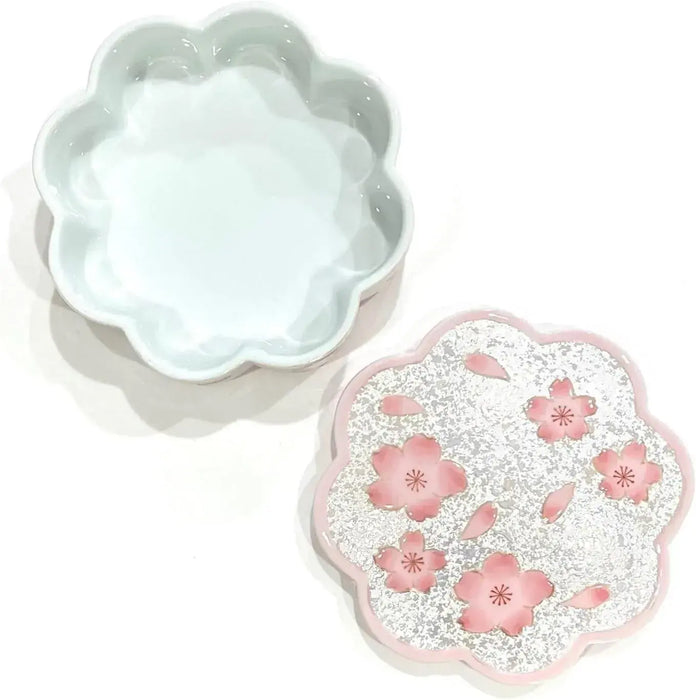 24to3 Nishitomi Ceramics Arita Pottery Bonbonniere Container Pink Lid