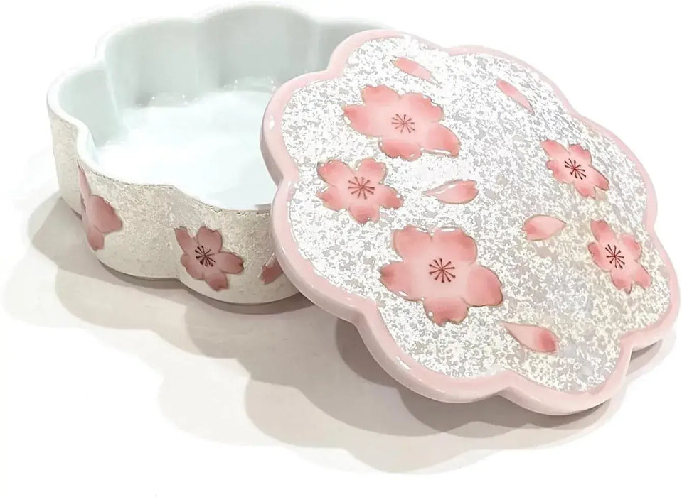 24to3 Nishitomi Ceramics Arita Pottery Bonbonniere Container Pink Lid