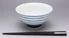 24to3 Nishitomi Ceramics Hasami Ware Blue Line Rice Bowl