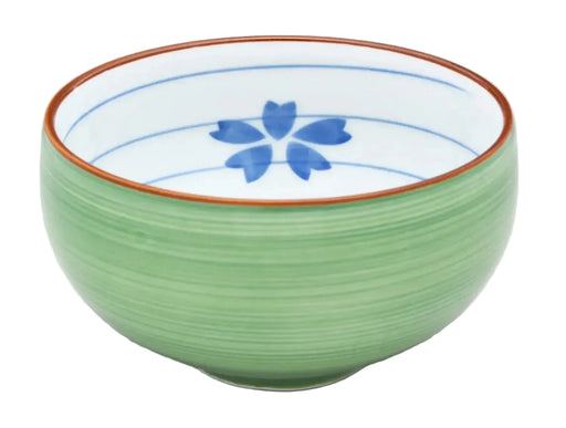 24to3 Nishitomi Ceramics Hasami Ware Green Glaze Cherry Blossom Tea Cup