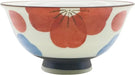 24to3 Nishitomi Ceramics Hasami Ware Rice Bowl Red Floral Dishwasher Safe