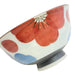 24to3 Nishitomi Ceramics Hasami Ware Rice Bowl Red Floral Dishwasher Safe