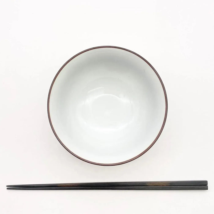 24to3 Nishitomi Ceramics Hasami Ware Rice Bowl Red Floral Dishwasher Safe