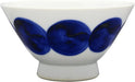 24to3 Nishitomi Ceramics Hasami Ware Wazan Kiln Kurawanka Rice Bowl - Round Crest Seam Blue - 4534891468039