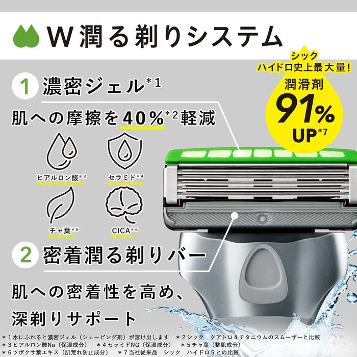 Schick Hydro 5 高级男士剃须刀，配备 Power Select 1 个支架 3 个振动等级 2 个替换刀片