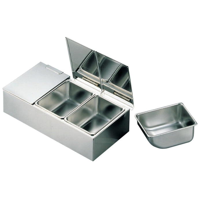 Ebm 不锈钢 Yakumi 调味容器 - 4 个隔层