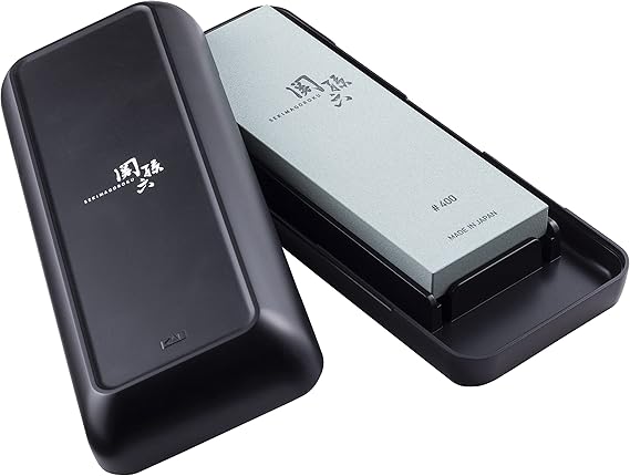 Kai Corporation Seki Magoroku #400 Whetstone Knife Sharpener with Case