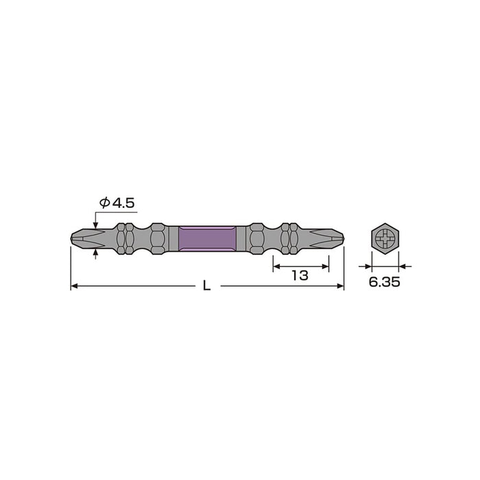 Anex Black Dragon Double Headed Slim Anex +2x150 Set of 2 Abrs-2150 Tool-Kiichin - The #1 Place for Japanese Goods in Your Hand!