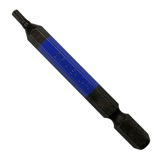 Anex 2.5mm x 65 Color Bit Hexagonal Wrench Single Head ACHX-2565-Kiichin - The #1 Place for Japanese Goods in Your Hand!