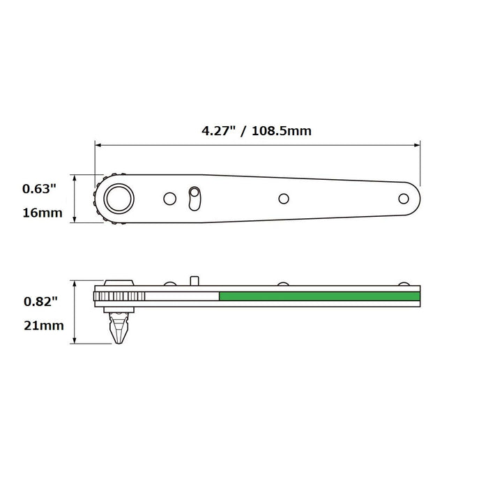 Anex Ultra Thin Offset Ratchet Driver Bit Set (5 Pcs) Annex Tool No.425-5B-Kiichin - The #1 Place for Japanese Goods in Your Hand!