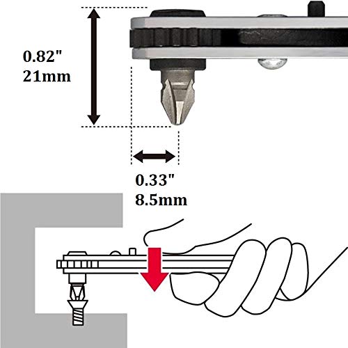 Anex Ultra Thin Offset Ratchet Driver Bit Set (5 Pcs) Annex Tool No.425-5B-Kiichin - The #1 Place for Japanese Goods in Your Hand!