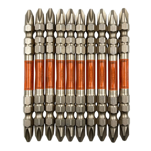 Anex Ryutyo Bit Double-Head 10-Pack Plated Finish +2X85 Arh-14M Tool-Kiichin - The #1 Place for Japanese Goods in Your Hand!