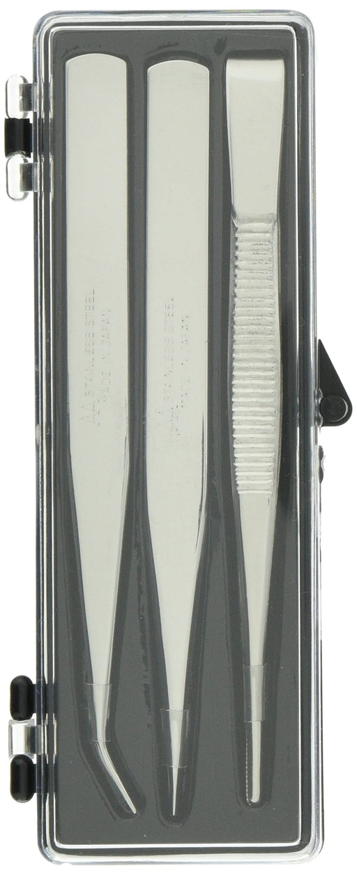 Anex 3-Piece Tweezers Set with Case No.1093 12 Pack Bulk Purchase-Kiichin - The #1 Place for Japanese Goods in Your Hand!