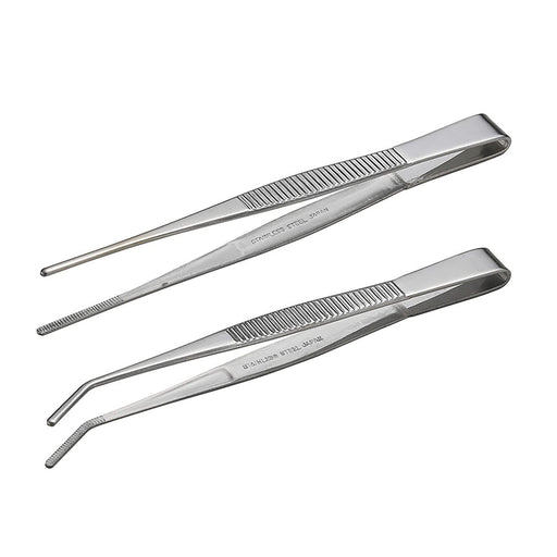 Anex Stool Stainless Steel Serrated Tweezers Set 125mm Straight/Bent Tip Annex ATW-S1 Tool-Kiichin - The #1 Place for Japanese Goods in Your Hand!