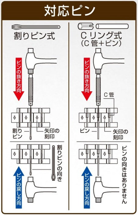 Anex Watch Band Pin Remover Set of 3 (0.7/0.8/0.9mm) No. 68-P3-Kiichin - The #1 Place for Japanese Goods in Your Hand!